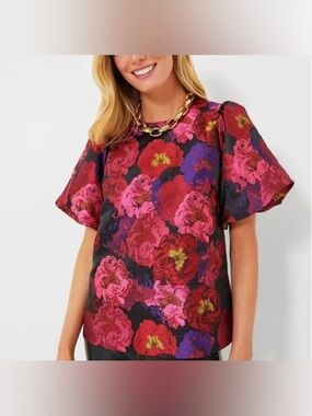 POMANDER PLACE Camellia Jacquard Lyla Blouse